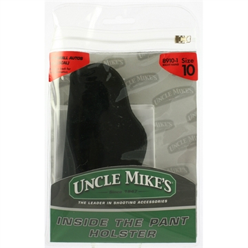 Picture of Uncle Mike's Inside The Pants Holster IWB Size 10 Black Suede Like Belt Clip Fits 22-25 Cal Small Autos Right Hand 89101