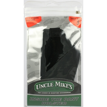 Picture of Uncle Mike's Inside The Pants Holster IWB Size 05 Black Suede Like Belt Clip Fits Large Semi-Auto Fits 4.50-5" Barrel Right Hand 76051