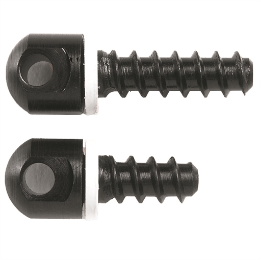 Picture of Uncle Mike's Magnum Band 115 RGS Screw Set made of Blued Steel Includes 1/2" Forend Base, 3/4" Rear Base Screws & White Spacers for Wood Stock Bolt Action Rifles 25200