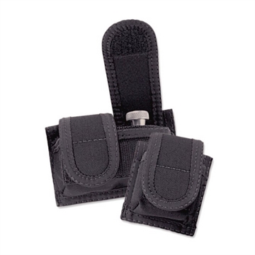 Picture of Uncle Mike's Universal SpeedLoader Mag Pouch Double Black Kodra Nylon Hook & Loop 38 Cal 45 Cal Belts 2.25" Wide 88281