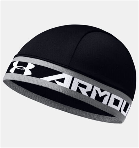Picture of Under Armour Under Armour - Black/White Moisture Wicking Skull Wrap Cap 1254900001OSFA