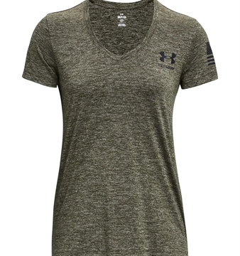Picture of Under Armour Women's UA Tech Freedom Short Sleeve V-Neck 1369471392MD