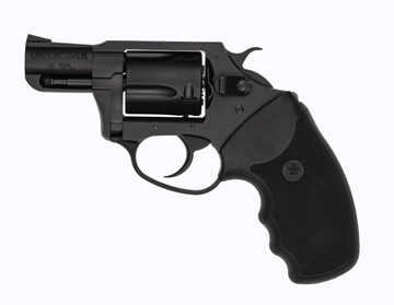 Picture of Charter Arms Undercover Small 38 Special, 5 Shot 2" Black Nitride Stainless Steel Barrel, Cylinder & Frame, Black Finger Grooved Rubber Grip, Exposed Hammer 63820