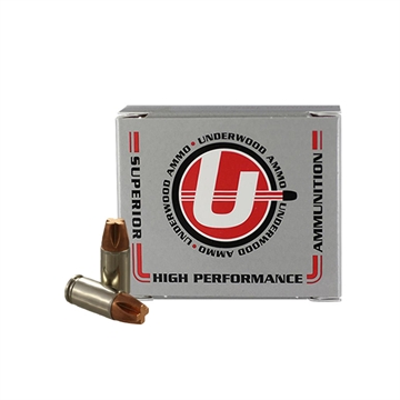 Picture of Underwood Hunting & Self Defense Handgun Ammunition 9mm Luger(+P) 115gr Solid 1250 fps 20/ct 822