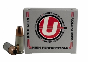 Picture of UNDERWOOD AMMO 9MM LUGER +P+ 124GR BONDED JHP 20RD 10BX/CS 132