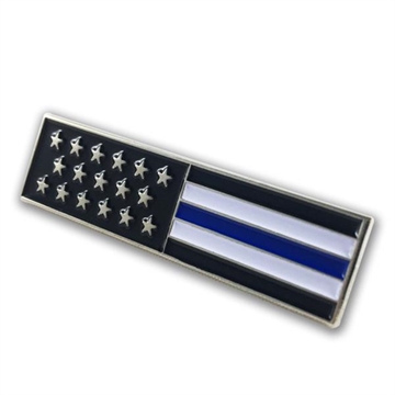 Picture of Thin Blue Line Uniform Pin - Thin Blue Line American Flag PIN-UNIFORM
