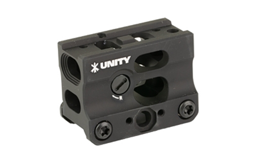 Picture of Unity Tactical FAST Micro-SB, Red Dot Mount, 2.26" Optical Height, Compatible with CompM5s/CompM5b/Duty RDS Footprints, Anodized Finish, Black FST-MSBB