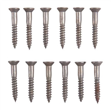 Picture of Brownells 6X1'' STEEL FLAT HEAD WOOD SCREWS BLUED 12 PACK NONE