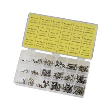 Picture of UNPLATED STEEL FLAT HEAD WOOD SCREW KIT 080550000 -