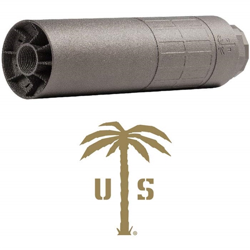 Picture of US Palm US Palm EOS-30Ti Suppressor .30 Cal w/Titanim DT 5/8x24/HUB Compatible Silver SU0021014-N SU0021014N