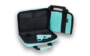 Picture of US PeaceKeeper Attache, Pistol Case, 12.5"x6.5", 600 Denier Polyester, Robins Egg Blue P21122