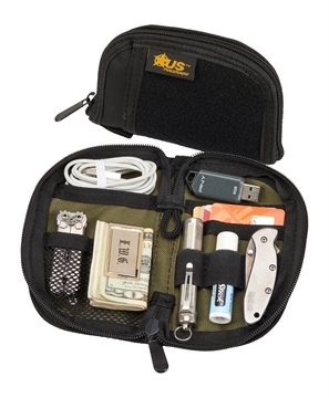 Picture of US PeaceKeeper EDC Pocket Organizer, 3.5"x6", 1000 Denier Nylon, Black/Olive Drab Green P22036