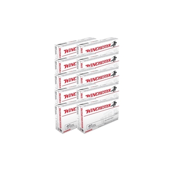 Picture of USA WHITE BOX 40 S&W FULL METAL JACKET FLAT NOSE HANDGUN AMMO 105001732 -