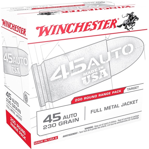 Picture of Winchester Ammo USA Range Pack 45ACP 230gr Full Metal Jacket 200 Per Box/3 Case USA45W