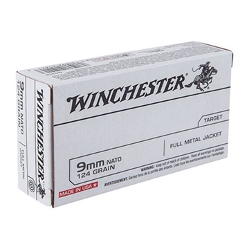 Picture of WINCHESTER USA PISTOL AMO 9MM 124GR FMJ 50RD (10 BOXES PER CASE) Q4318