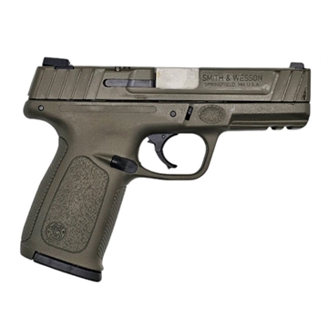 Picture of USED Smith & Wesson SD9VE Handgun 9mm Luger 10rd Magazine 4" Barrel OD Green CA Comp 13578U 022188890457