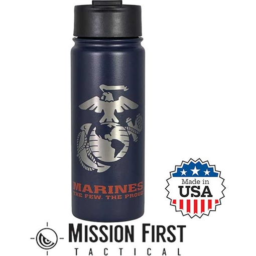 Picture of MISSION FIRST TACTICAL USMC 16oz Flip Tmblr In BU/RD DM-18-USMC-1 810099434682