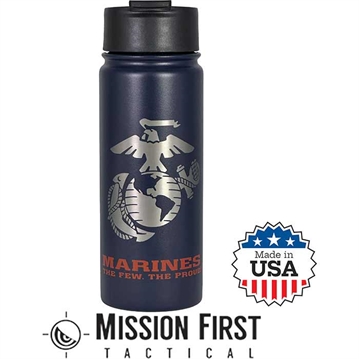 Picture of MISSION FIRST TACTICAL USMC 16oz Flip Tmblr In BU/RD DM-18-USMC-1 810099434682