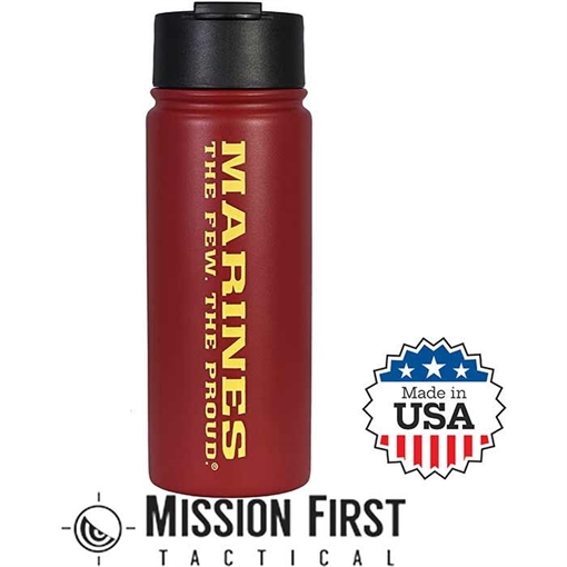 Picture of MISSION FIRST TACTICAL USMC 16oz Flip Tmblr In RD/YEL DM-18-USMC-5 810099434712