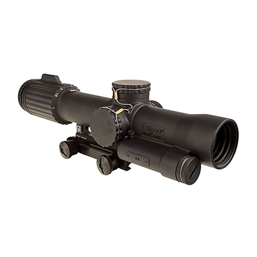 Picture of Trijicon VCOG 1-8x 28mm Obj 109.20-13.10 ft @ 100 yds FOV Matte Black Finish LED Illuminated Red Segmented Circle w/Crosshair MRAD Dot 2400003