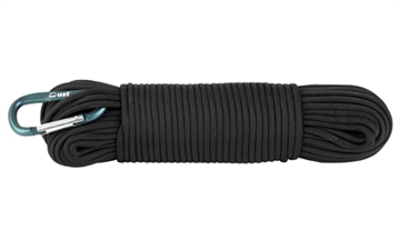 Picture of UST - Ultimate Survival Technologies Para 550 Utility Cord, 100 Foot, 100% Nylon, Includes Carabiner, Black 1146777