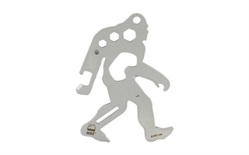 Picture of UST - Ultimate Survival Technologies Sasquatch Tool, Multi Tool, Silver, Stainless Steel, Includes Carabiner, 3.6"x2.5"x0.1" 1156810