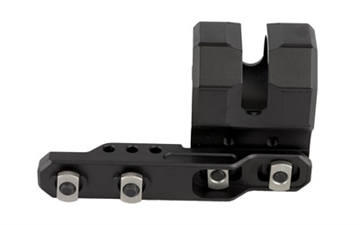 Picture of Leapers, Inc. - UTG M-LOK Offset Flashlight Ring Mount, Low Profile, Comes with Two Inserts to fit 27mm, 25.4mm (1"), or 20mm, Flashlight Tube Diameters, Black Finish, Includes M-LOK Steel Locking Nuts, Screws, and Allen Wrench for Simple and User Friendly Installation, No Gunsmithing Required RG-FL27MC
