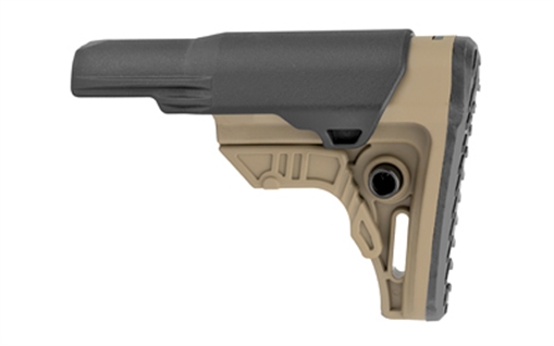 Picture of Leapers, Inc. - UTG UTG PRO, Mil-spec Stock, Flat Dark Earth Finish, Fits AR-15, Compact Size, Includes Cheek Rest Plus Removable Extended Cheek Rest Insert, Rubberized Butt Pad RBUS4DMS