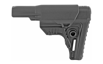Picture of Leapers, Inc. - UTG UTG PRO, Mil-spec Stock, Black Finish, Fits AR-15, Compact Size, Includes Cheek Rest Plus Removable Extended Cheek Rest Insert, Rubberized Butt Pad RBUS4BMS