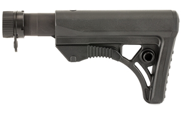 Picture of Leapers, Inc. - UTG Model 4, Combat Ops S3, Stock Kit, 6-Position Mil-Spec Stock Assembly, includes Extension Tube, Buffer, Buffer Spring, Tear-drop Ring and Castle Nut, Black Finish RBUS3BM