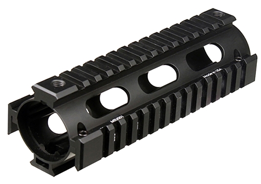 Picture of UTG Pro Pro Quad Rail Handguard Drop-In Aluminum Black Anodized Hardcoat Picatinny Rail, For Carbine AR-15 MTU001