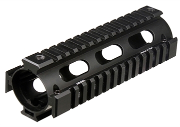 Picture of UTG Pro Pro Quad Rail Handguard Drop-In Aluminum Black Anodized Hardcoat Picatinny Rail, For Carbine AR-15 MTU001