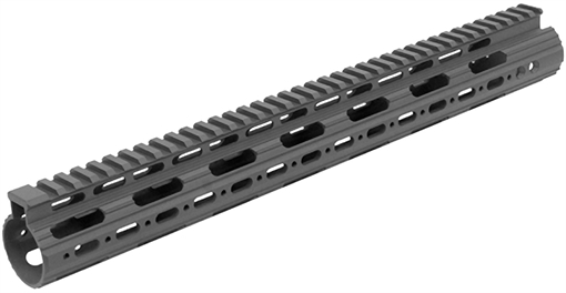 Picture of UTG Pro Pro Slim Rail Handguard Free-Floating 15" L Aluminum Material with Black Anodized Finish, KeyMod Slots & Picatinny Rail for AR-15 MTU019SS