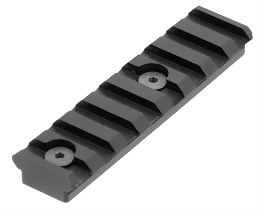 Picture of UTG Pro 3.14" KeyMod Picatinny Rail Section 8 Slots Black Anodized MTURS04M