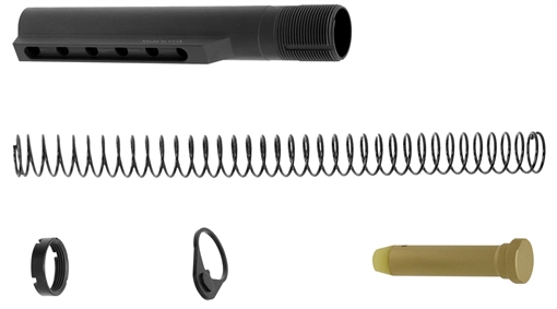 Picture of UTG Pro TLU001-KIT Receiver Extension Kit Mil-Spec AR-15 6 position Black Hardcoat Anodized Aluminum Rifle TLU001KIT