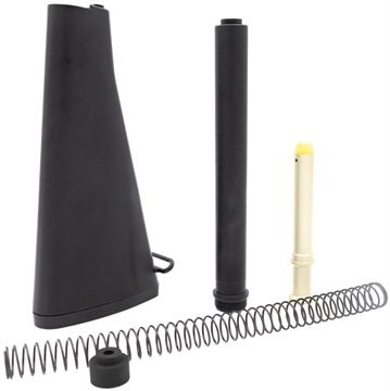 Picture of Leapers, Inc. - UTG Model 4, Stock, Fits AR-15, Fixed Stock Assembly, with A2 Extension Tube, Recoil Spring, Buffer Assembly, Stock Spacer, and Screw, Black Finish RB-T469B RBT469B