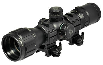 Picture of Leapers, Inc. - UTG BugBuster Rifle Scope, 3-9X 32, 1", Red/Green Illuminated Mil-dot Reticle, with Rings, Black SCP-M392AOLWQ SCPM392AOLW