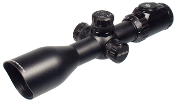 Picture of Leapers, Inc. - UTG Accushot Precision Series Rifle Scope, 3-12X44, Illuminated Mil-Dot Reticle, Compact, Adjustable Objective, 36 Colors, Includes EZ-TAP Rings, Black SCP3-UM312AOIEW SCP3UM312AO