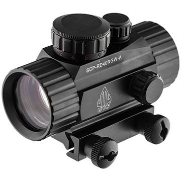 Picture of Leapers, Inc. - UTG SWATFORCE Red Dot Sight, Fits Picatinny, New Generation, 4", Red/Green Dot Sight, with Integral Picatinny Mounting Deck, Black SCP-RD40RGW-A SCPRD40RGWA