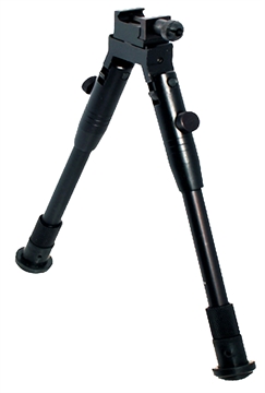 Picture of Leapers, Inc. - UTG Universal Shooter's Bipod, Fits Picatinny Rail or Swivel Stud, 8.7" - 10.6", Tactical/Sniper Profile with Adjustable Height, Black TL-BP69S TLBP69S