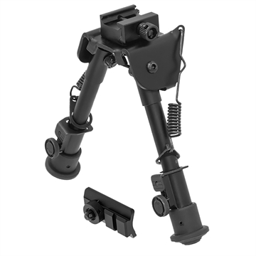 Picture of Leapers, Inc. - UTG Tactical Op Bipod, Fits Picatinny Rail or Swivel Stud, 6.1" - 7.9", SWAT/ Combat Profile with Adjustable Height, Black TL-BP78 TLBP78