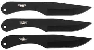Picture of Uzi Accessories Throwing Knives IV Three, 8.25" Plain Black Stainless Steel UZKTRW004