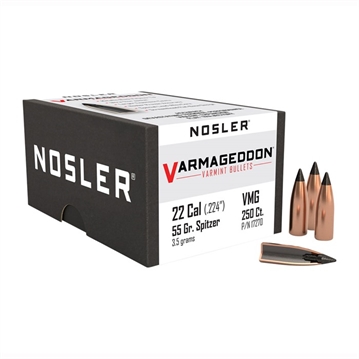 Picture of Nosler VarMageddon Bullets .22 cal .224" 55 gr FB-TIPPED 250/ct 17270