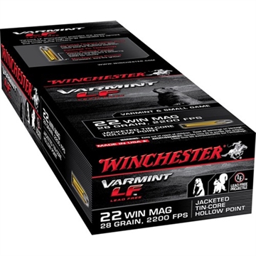 Picture of Winchester Ammunition Varmint LF, 22 WMR, 25 Grain, Polymer Tip NTX, Lead Free, 50 Round Box, California Certified Nonlead Ammunition X22MHLF