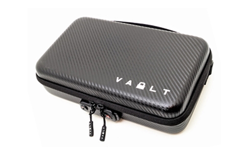 Picture of Vault Case Case Secure, Velcro Flex Panels, Elastic Holders, Combination Style Locking Mechanism, 11"x6.5", Faux Carbon Fiber Outer Shell, Includes Detachable Shoulder Strap VLTSECBN