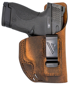 Picture of Versacarry Element, Inside Waistband Holster, Right Hand, Water Buffalo Leather, Distressed Brown Color, Fits Most Double Stacked Semi-Automatic Pistols 32101 019213115036