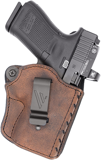 Picture of Versacarry Comfort Flex Deluxe IWB Size 02 Brown Leather Belt Clip Right Hand CFD2112