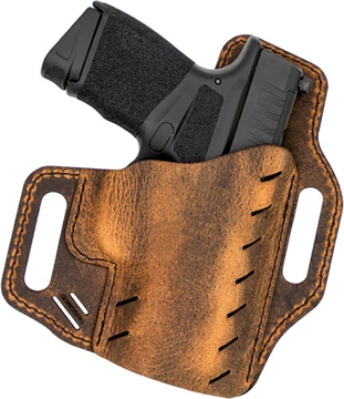 Picture of Versacarry Guardian Series Water Buffalo Belt Holster, Fits Sub-Compact Handguns with 4" Barrel, Right Hand, Distressed Brown Leather G3BRN