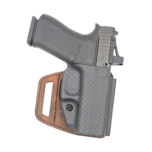 Picture of Versacarry V-Slide OWB Brown Leather/Polymer Belt Slide Fits Sig P365 Right Hand VSL211365
