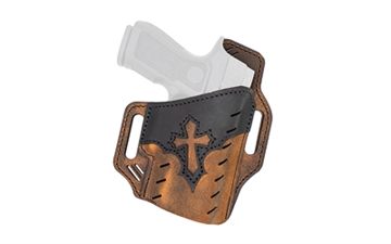 Picture of Versacarry Guardian Arc Angel, Outside the Waistband Holster, Fits P365/X/XL/Macro, PF9, Hellcat, Leather Construction, Brown, Right Hand UGA4BRN